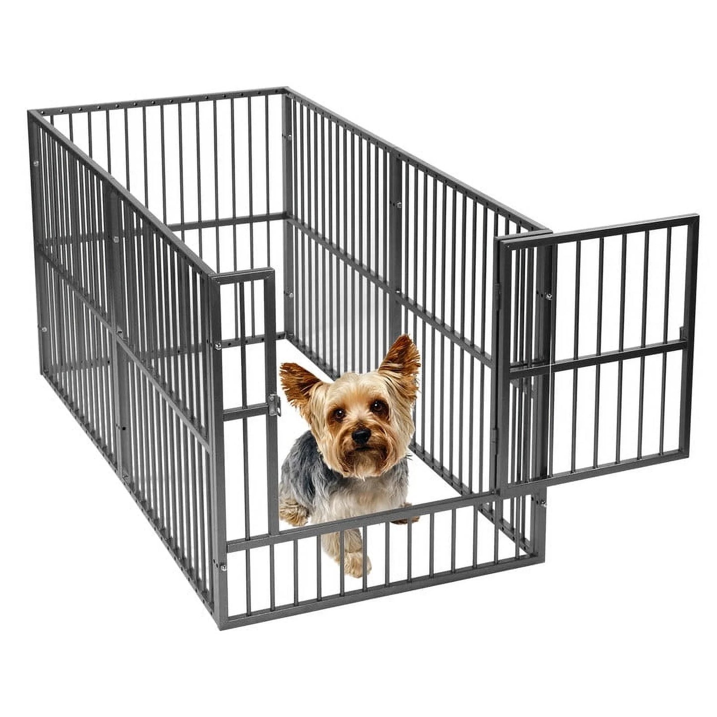 31.5" Height Pet Playpen 2 Panel Add-On, Dog Playpen, Puppy Dogs Heavy-Duty Extendable Pen,Easy Assemble, Black