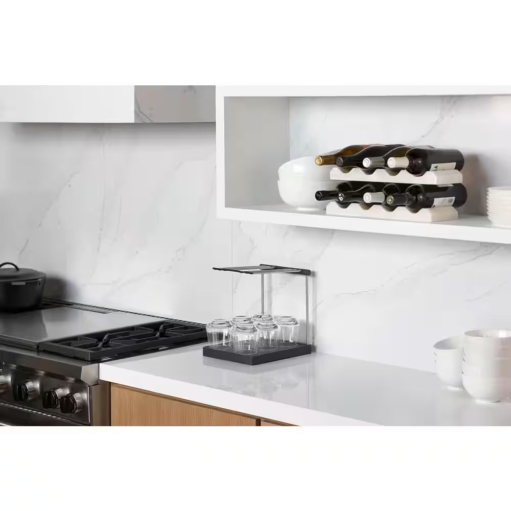 Wine Glass Drying Rack in Charcoal