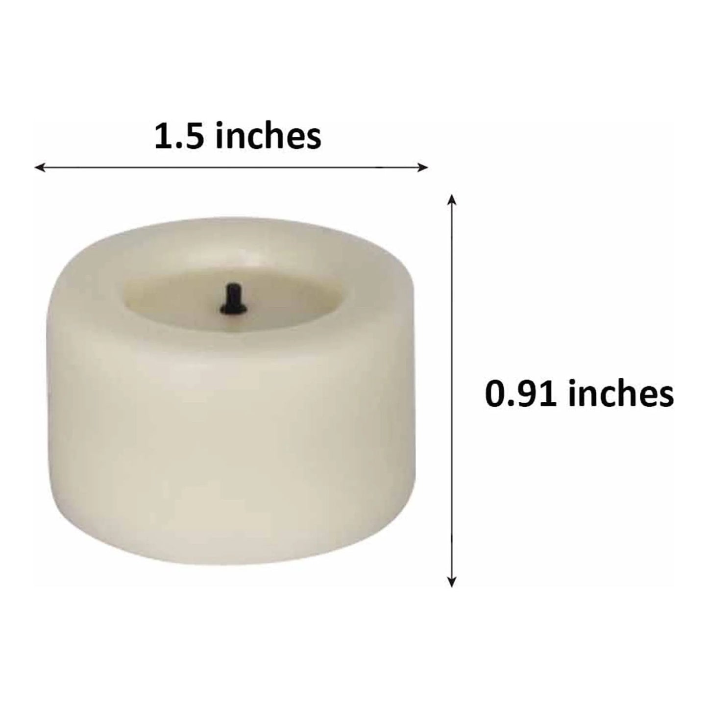 (3 Pack)  Unscented Flameless LED Tealights, Ivory, 6 Count