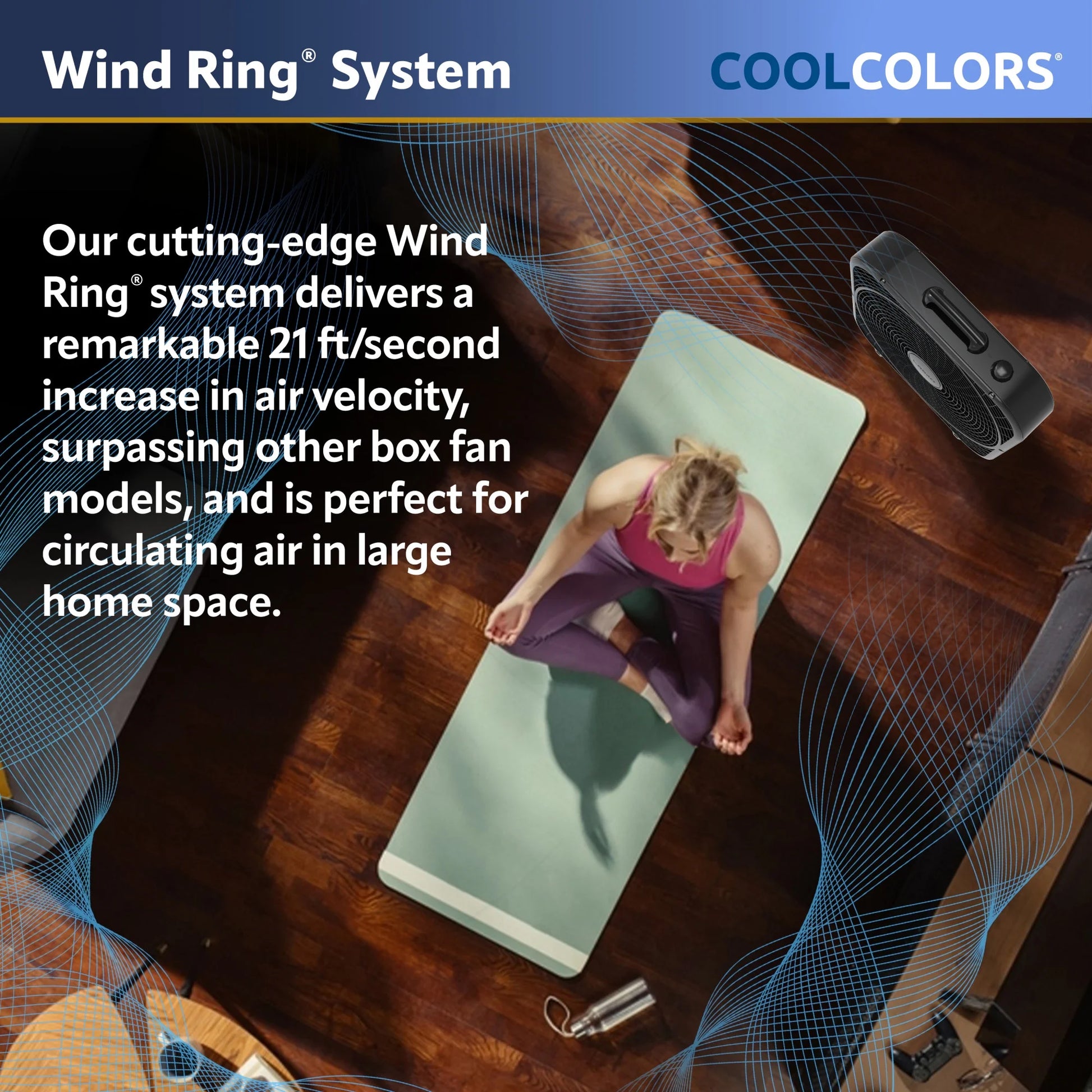 (3 Pack)  Cool Colors 20" 3-Speed Weather Resistant Box Fan, Black B20301, New