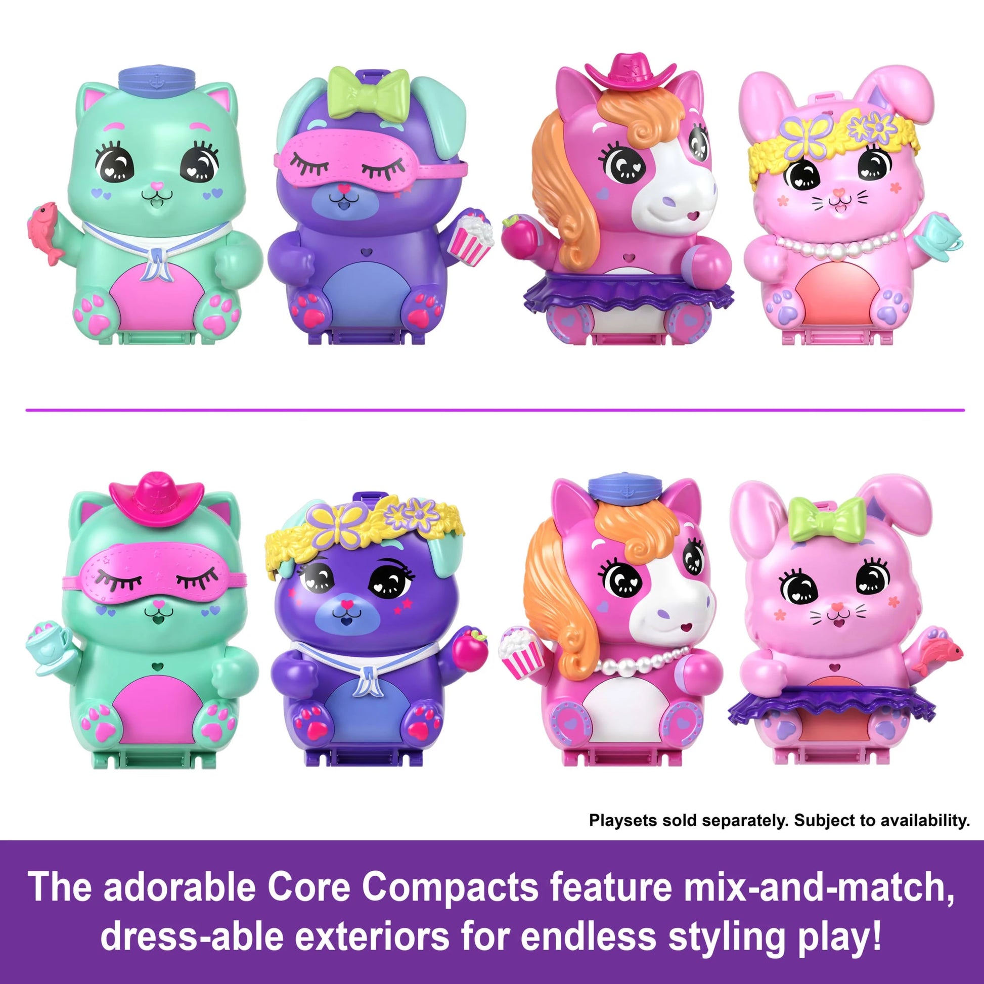 Sleepover Puppy Compact Playset with 1 Micro Doll, Pet Dogs, Food & Styling Accessories