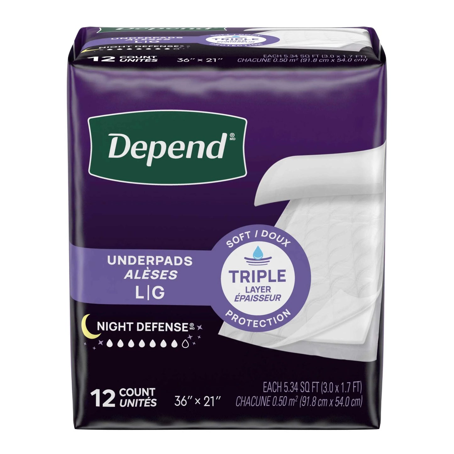 Underpads, Disposable Incontinence Bed Pads for Adults, 36" X 21", 48 Count