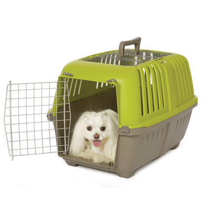 24 Inch Top Door Spree Travel Pet Carrier for Dog/Cat with Steel Door, Green