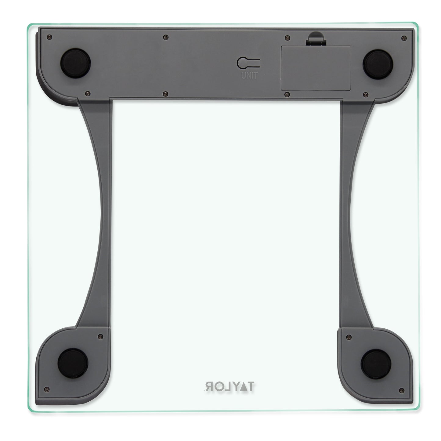 Taylor 12.2" X 12.2" Weight Tracking Glass Body Weight Scale Battery Powered, FSA HSA Eligible, 440 Lb Capacity, Clear