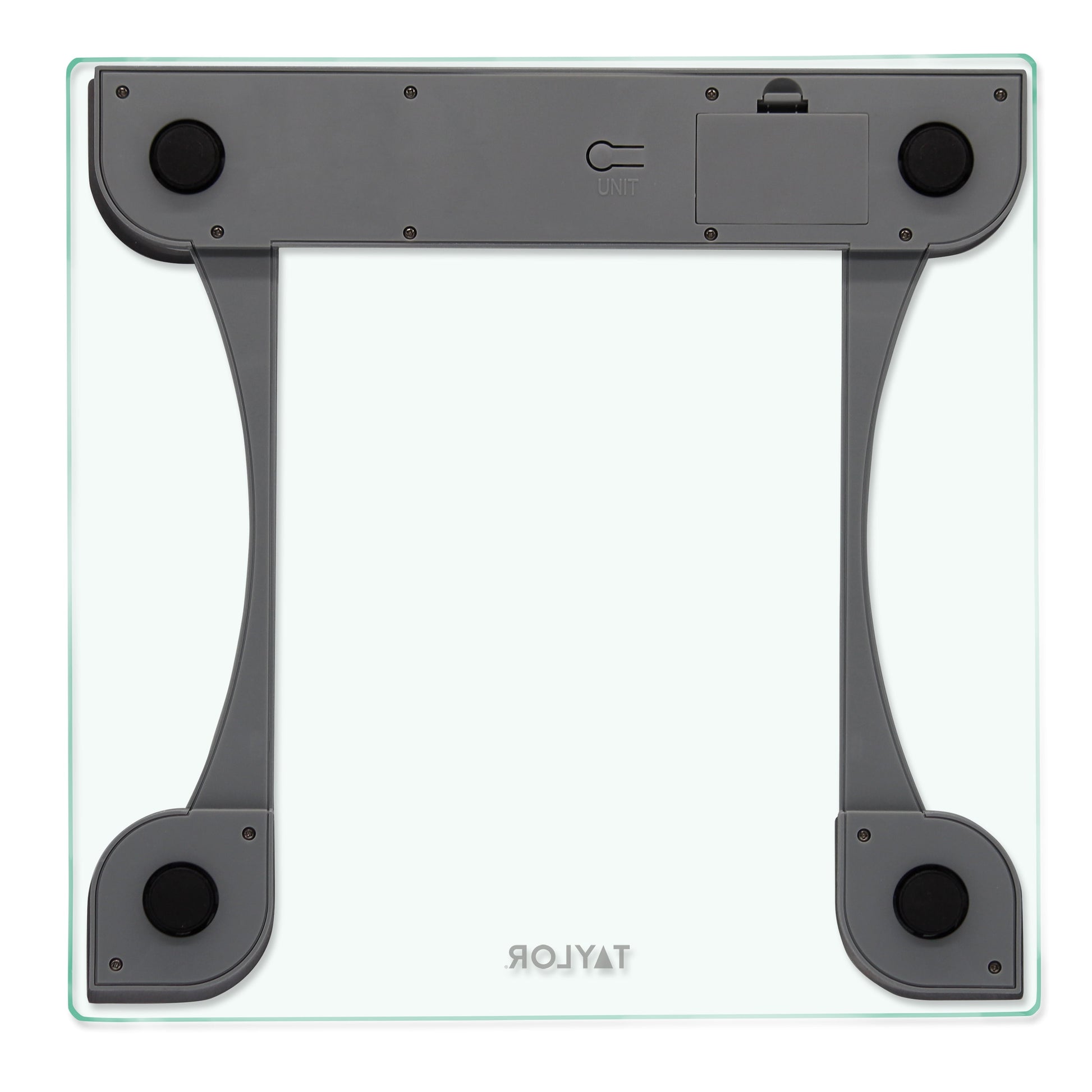 Taylor 12.2" X 12.2" Weight Tracking Glass Body Weight Scale Battery Powered, FSA HSA Eligible, 440 Lb Capacity, Clear