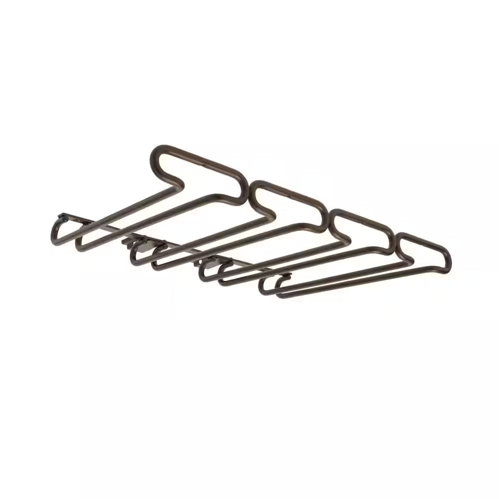 Satin Nickel 11 In. Quad under Cabinet Glass and Stemware Holder