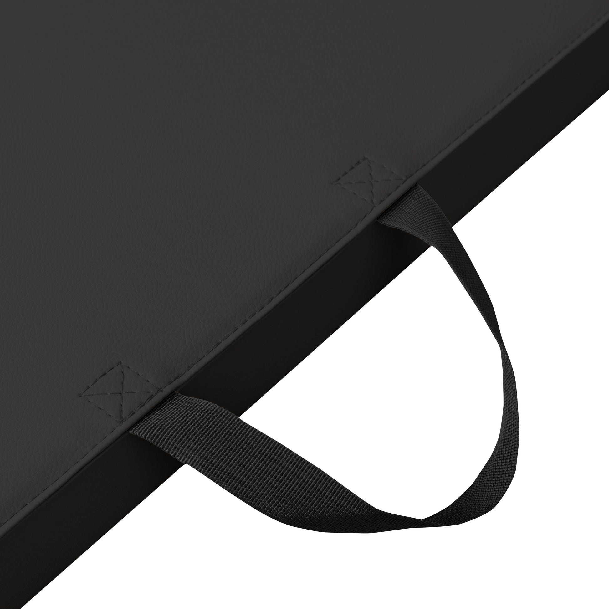 (2 Pack)  Tri-Fold Gymnastics Exercise Mat with Handles, 6' X 2' X 2", Black