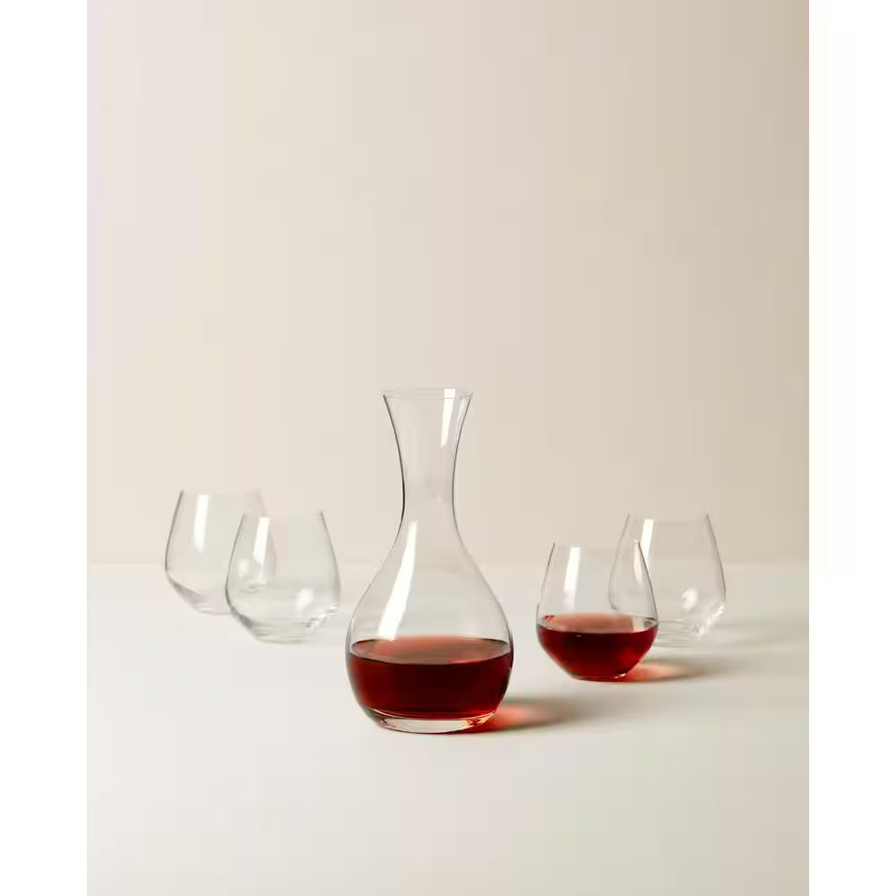 TUSCANY CLS EUROPEAN GLASS DECANTR 44 Oz. W/4 STEMLESS