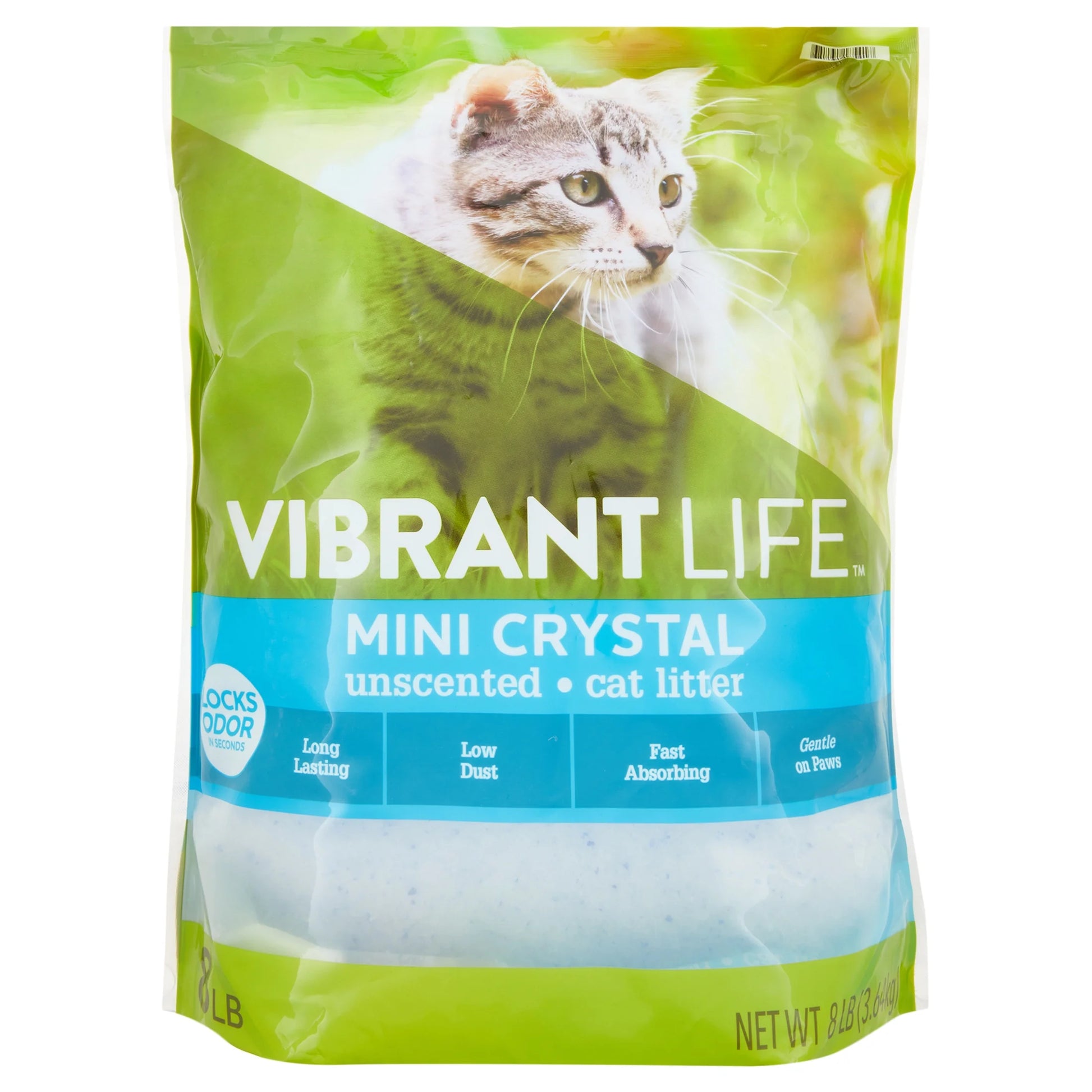 (4 Pack)  Mini Crystal Unscented Cat Litter, 8 Lb
