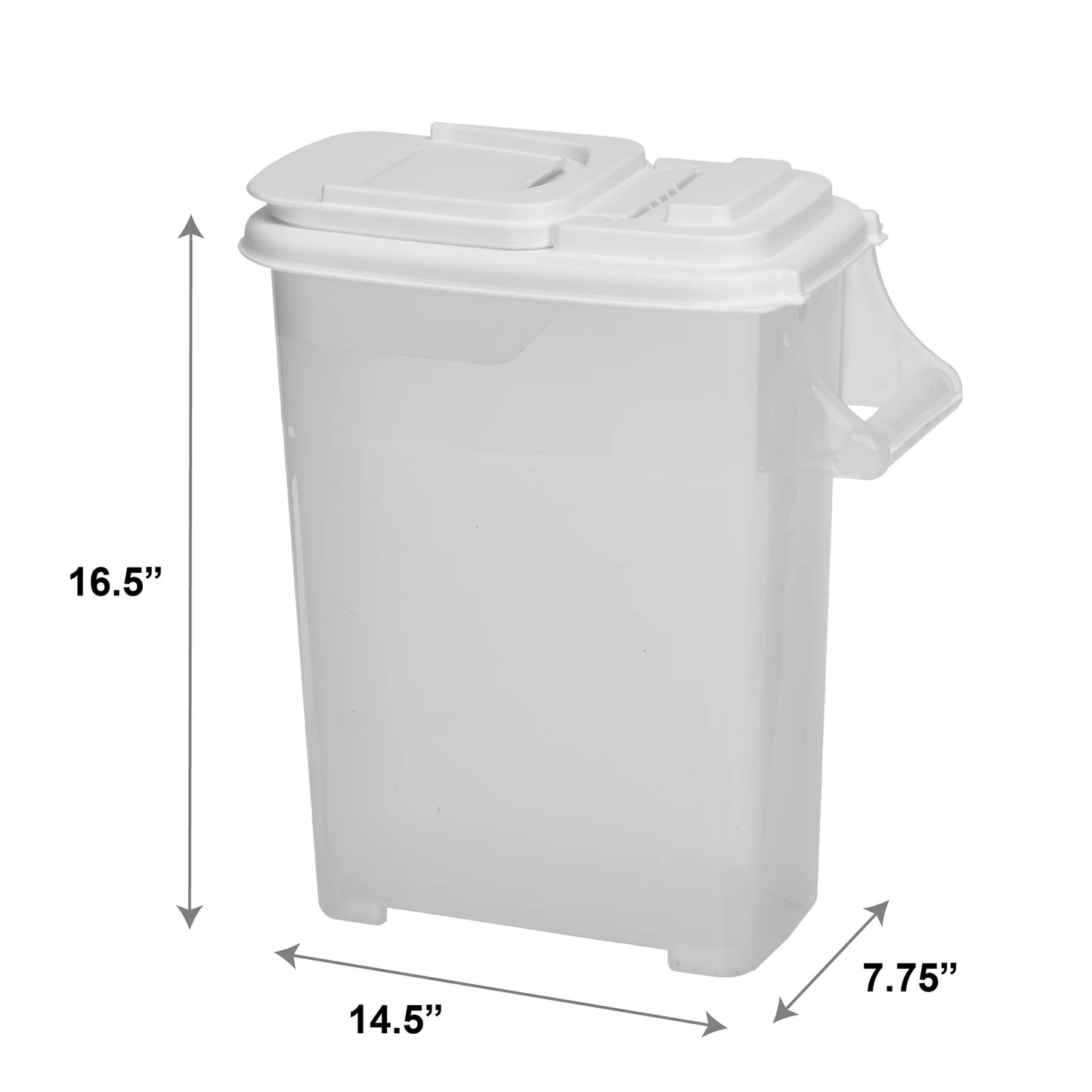 "Bag-In" All Pets Food Dispenser with Pouring Spout and Handle - 16QT