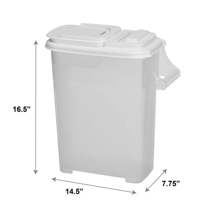 "Bag-In" All Pets Food Dispenser with Pouring Spout and Handle - 16QT