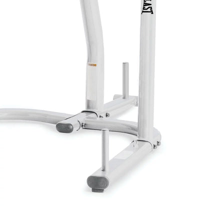 Single Station Heavy-Duty Punching Bag Stand, Powder-Coated Steel, 100 Lb Capacity, White