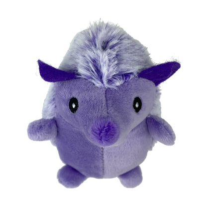 (3 Pack)  Mini Pet Plush Hedgehog Small Dog Toy with Squeaker, Purple