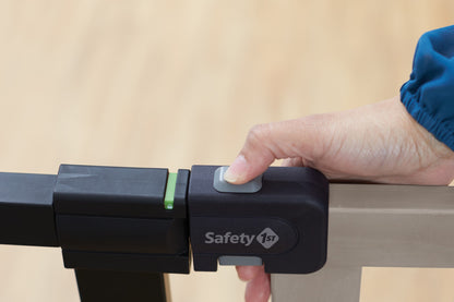 (2 Pack)  Wood-And-Metal Flat Slat Gate, Grey