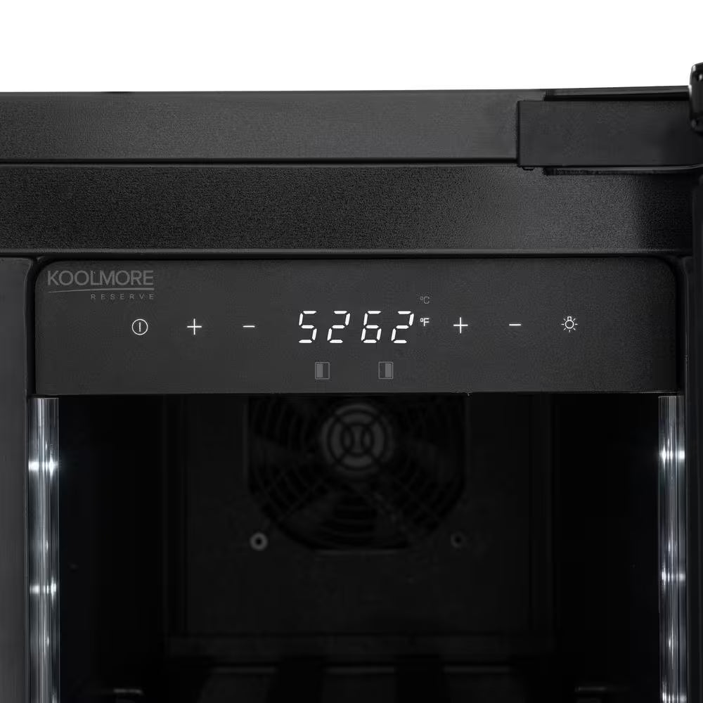 Reserve 24 In. Dual Zone 20-Wine Bottles and 51-Cans Beverage and Wine Cooler in Black