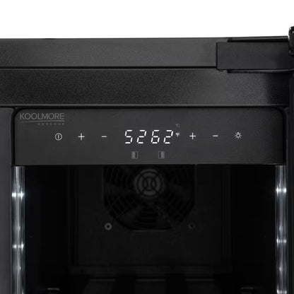 Reserve 24 In. Dual Zone 20-Wine Bottles and 51-Cans Beverage and Wine Cooler in Black