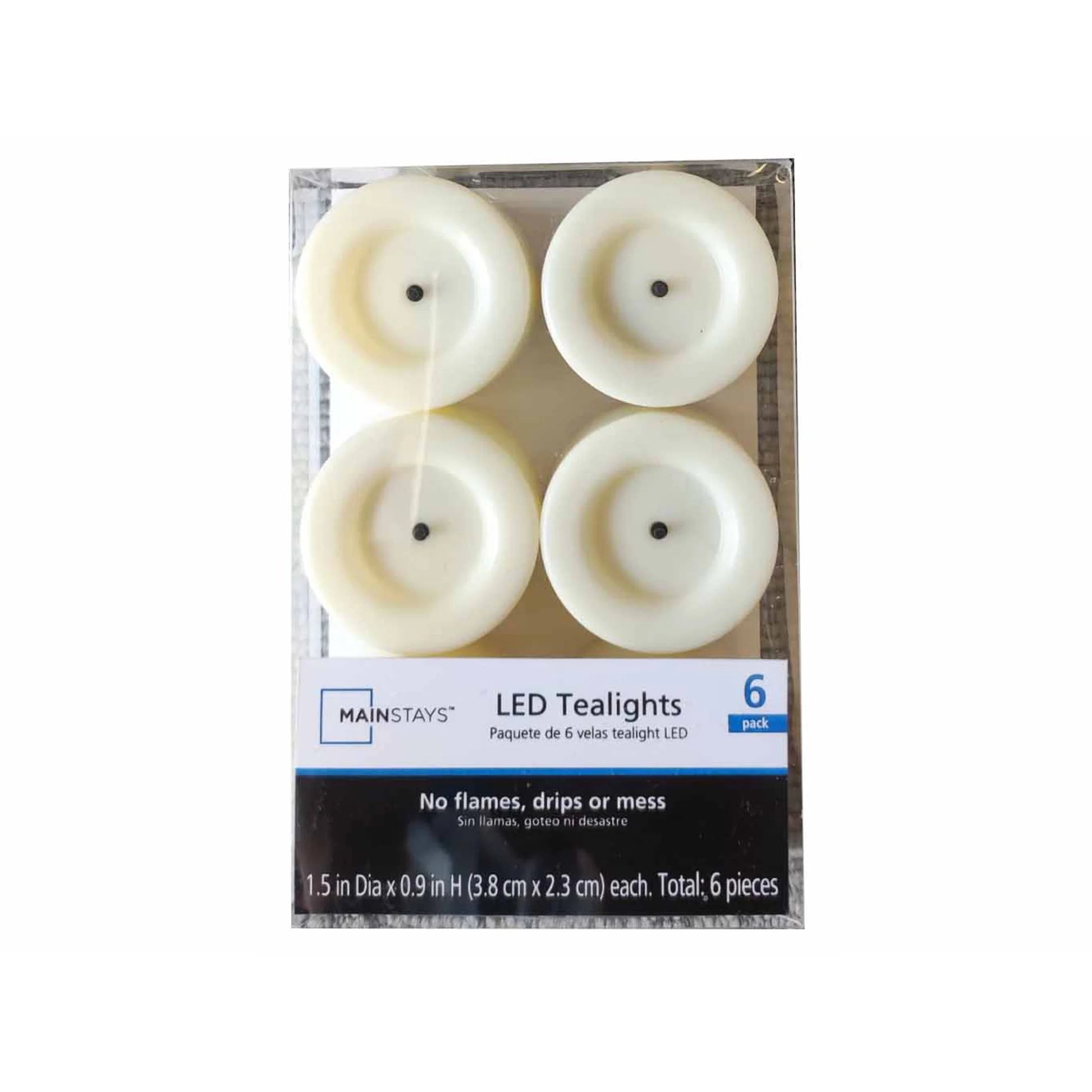 (3 Pack)  Unscented Flameless LED Tealights, Ivory, 6 Count
