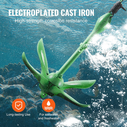 3.5 Lb Paddle Board Anchor Kit Kayak Anchor Kit with 26.2 Ft Rope and Buoy