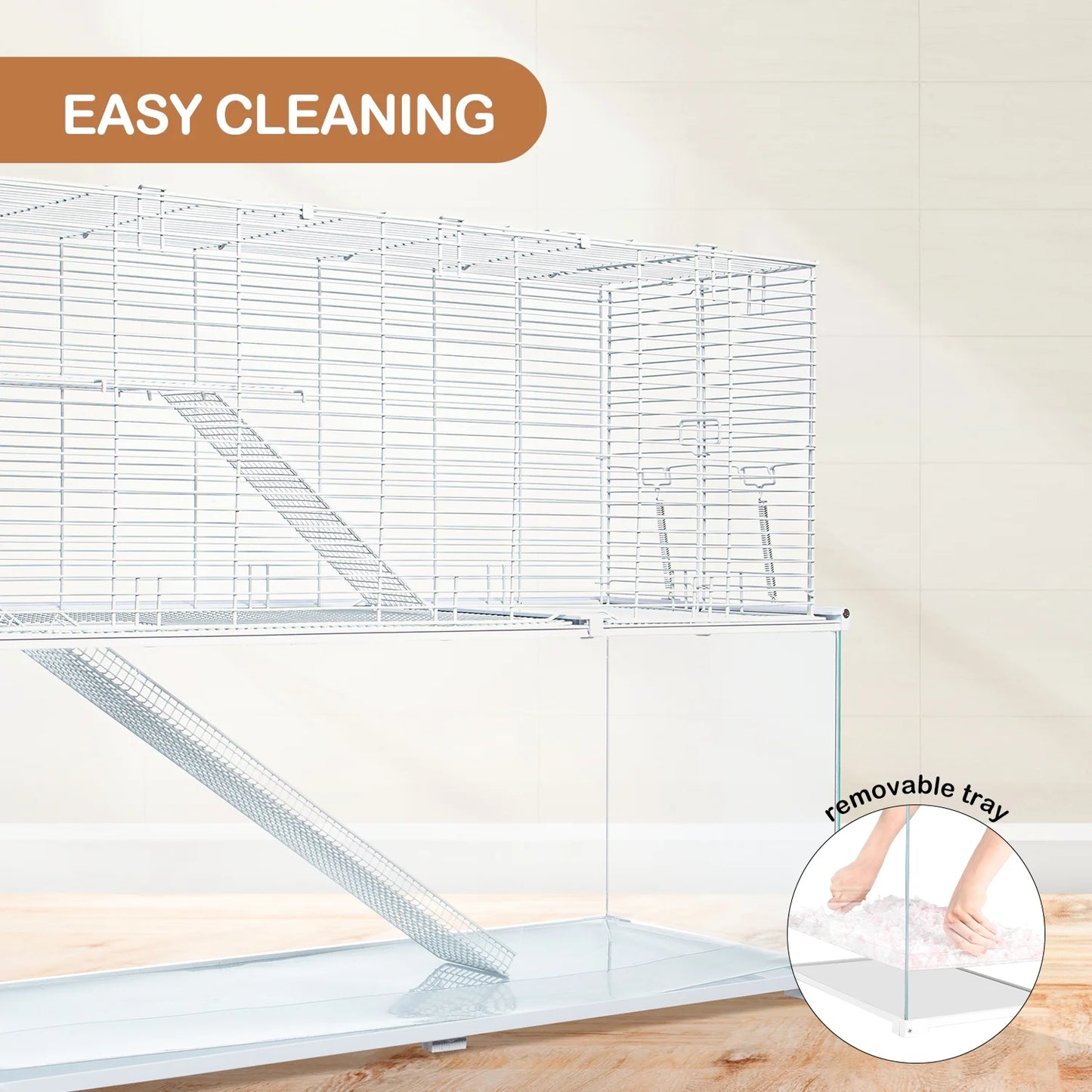 3 Tiers Large Hamster Cages with Removeable Waterproof PVC Tray