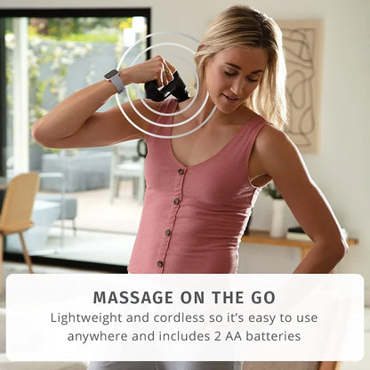 Portable Full Body Vibration Massager with Ergonomic Easy-Grip Handle and 3 Interchangeable Attachments