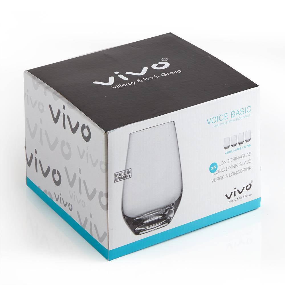 Voice Basics 13.25 Fl. Oz. Crystal Stemless Wine Glasses (4-Pack)