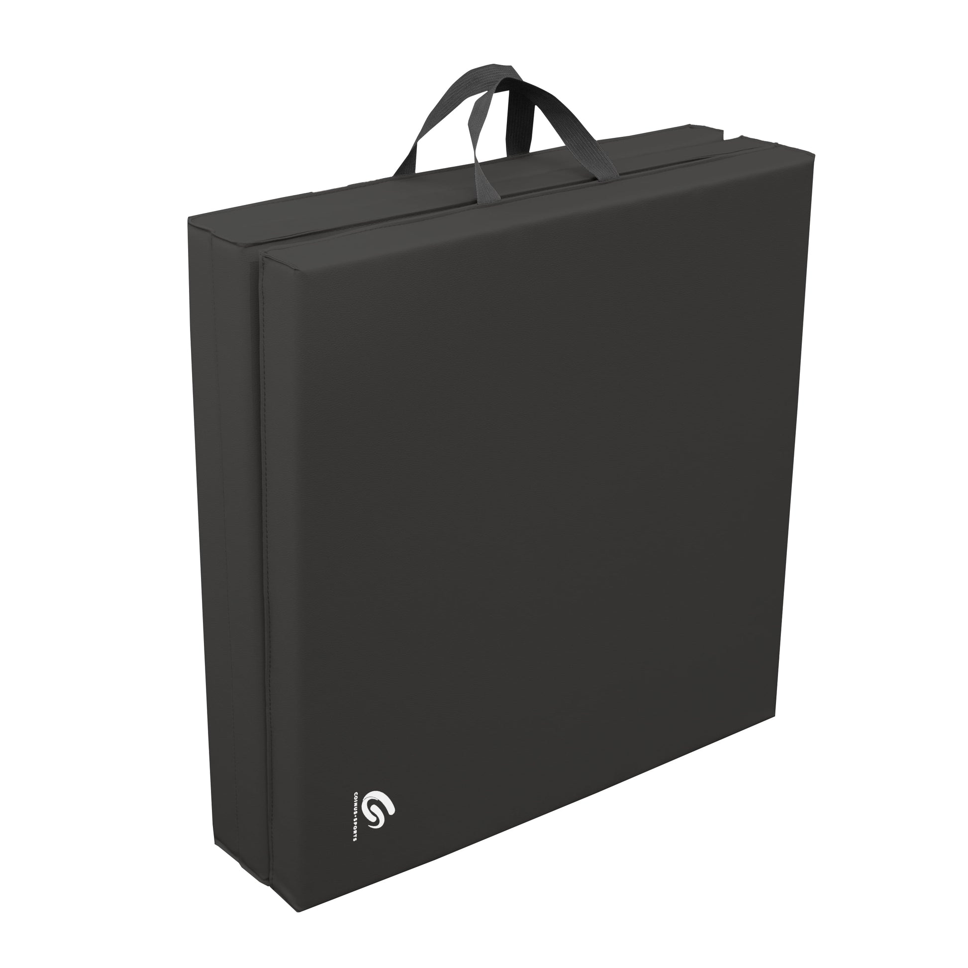 (2 Pack)  Tri-Fold Gymnastics Exercise Mat with Handles, 6' X 2' X 2", Black