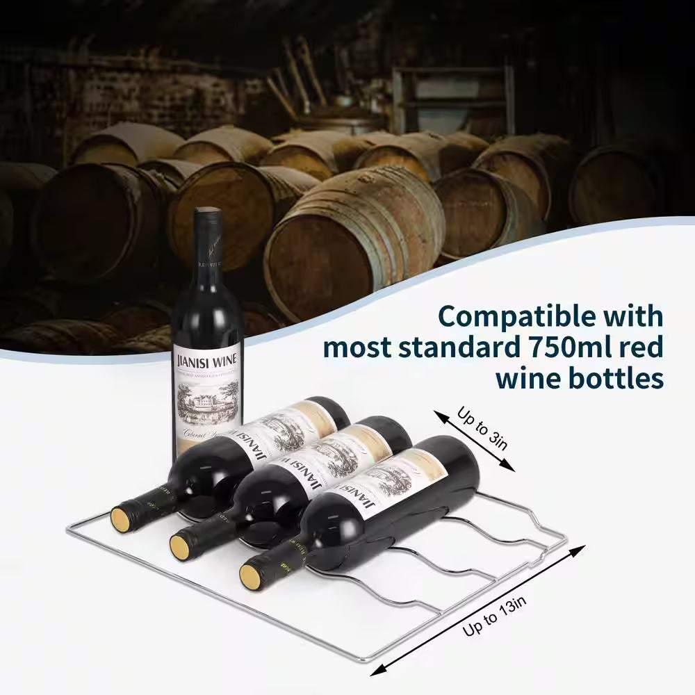 17 In. Wine Cooler 24 Bottle Freestanding Wine Refrigerator with Door Lock, Black