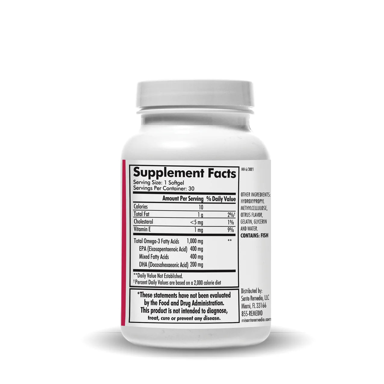 (4 Pack) , Omega 3 Dietary Supplement, Soft Gels, 1000 Mg, 30 Count