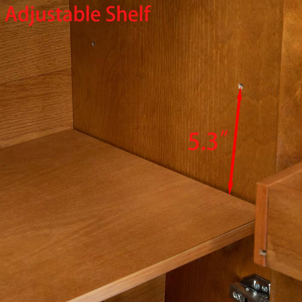 31.5" Liquor Cabinet with Wine Glass Holder and Wine Rack and Adjustable Shelf Wine Cabinet Kitchen Coffee Bar Cabinet