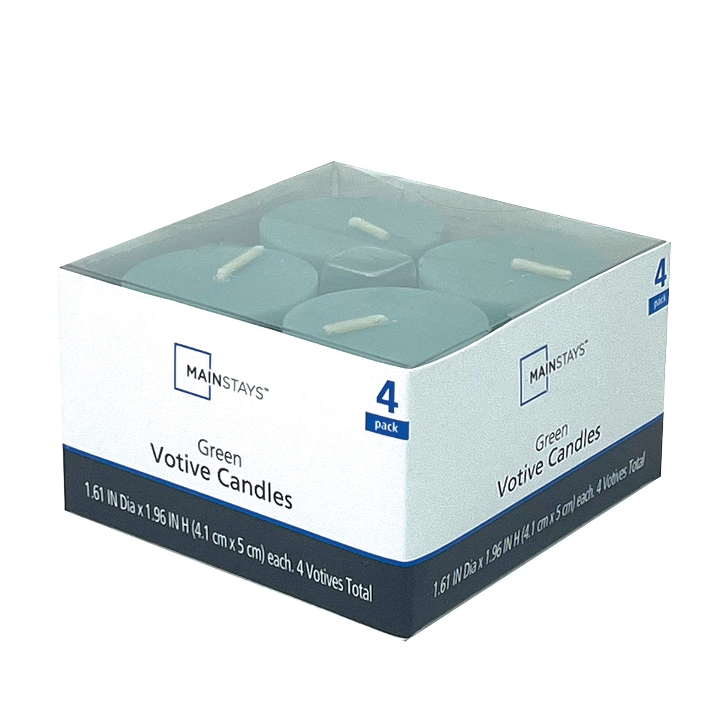 (2 Pack)  Unscented Filled Votive Glass Candles, White, 12-Pack Votive Candles