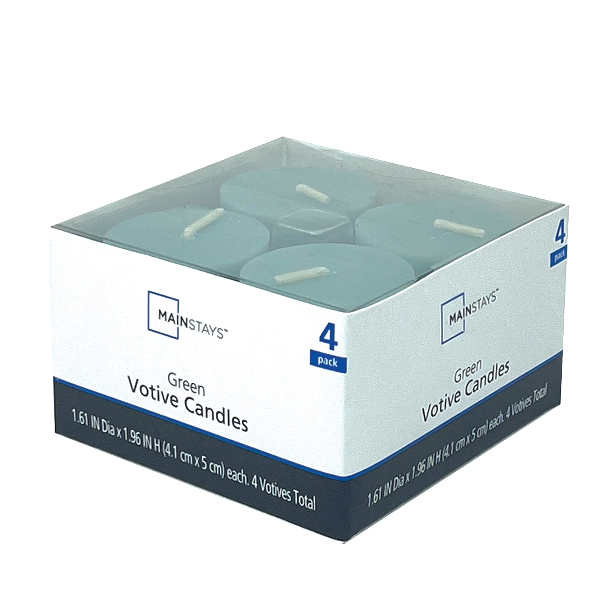 (2 Pack)  Unscented Filled Votive Glass Candles, White, 12-Pack Votive Candles