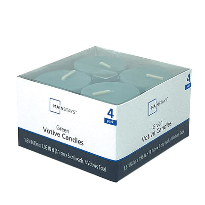 (2 Pack)  Unscented Filled Votive Glass Candles, White, 12-Pack Votive Candles