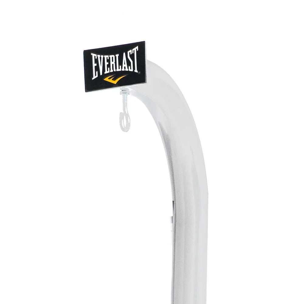 Single Station Heavy-Duty Punching Bag Stand, Powder-Coated Steel, 100 Lb Capacity, White