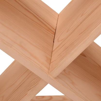 24-Bottle Burlywood Modular Wine Rack, Stackable Wine Storage Cube for Bar Cellar Kitchen Dining Room