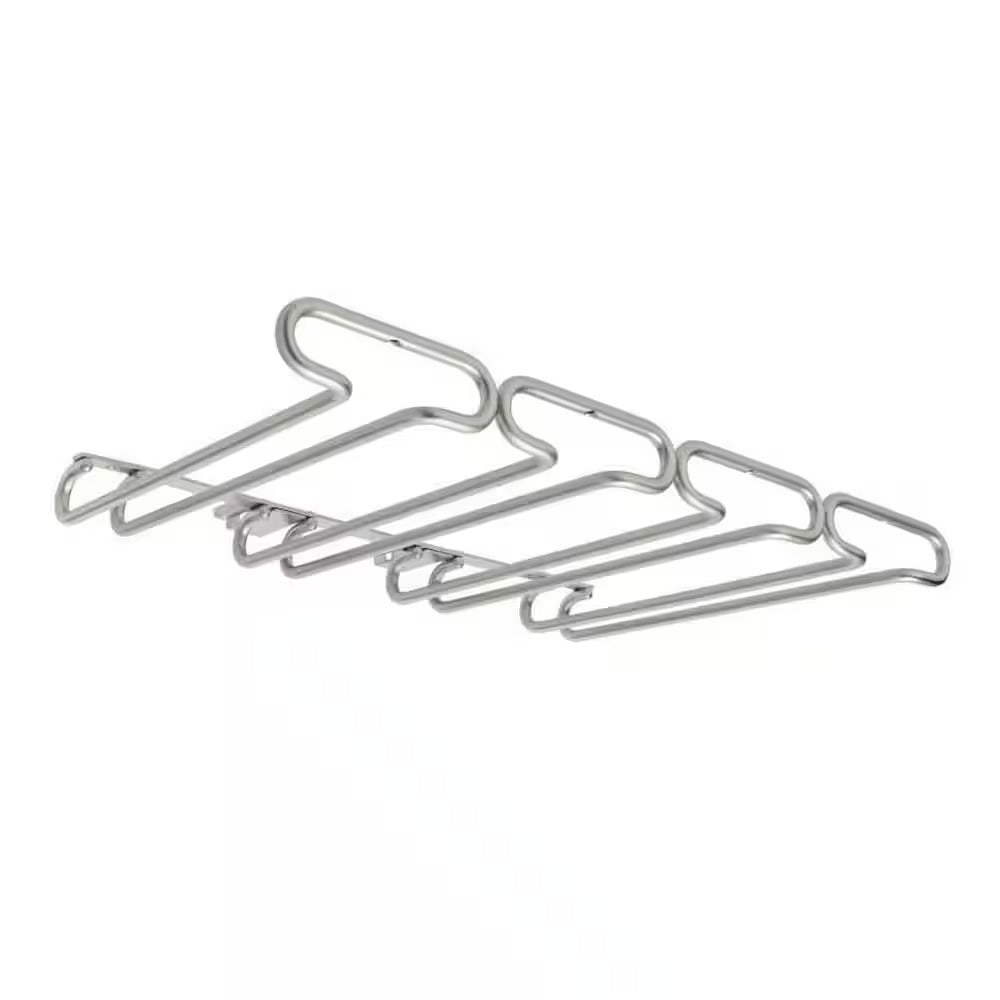 Satin Nickel 11 In. Quad under Cabinet Glass and Stemware Holder