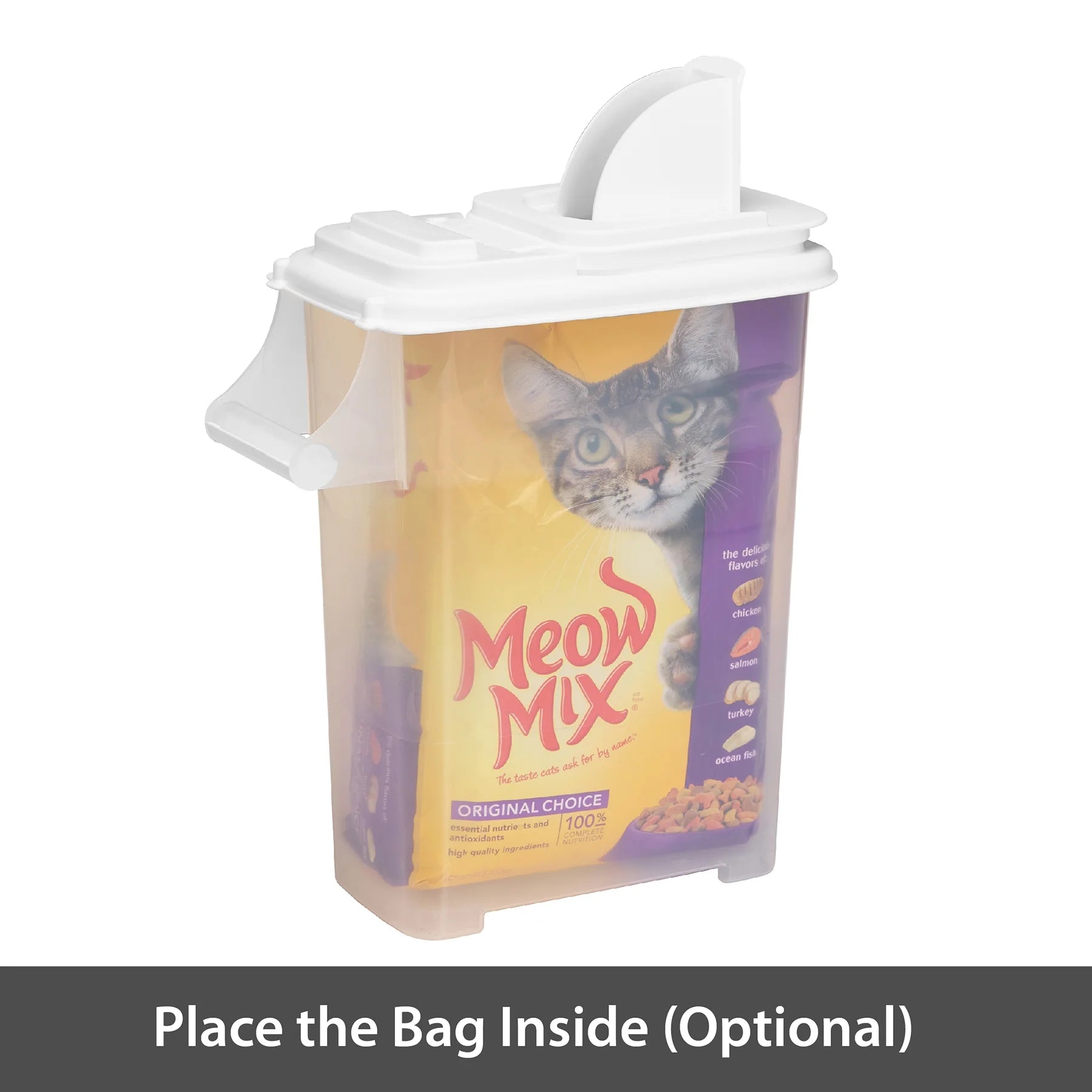 "Bag-In" All Pets Food Dispenser with Pouring Spout and Handle - 16QT