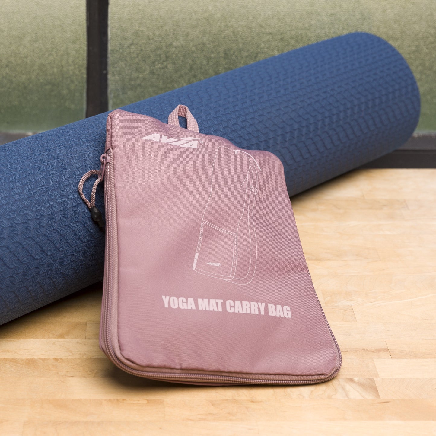 20 Liter Midnight Mauve Yoga Mat Bag Carry Sports, Unisex, Polyester