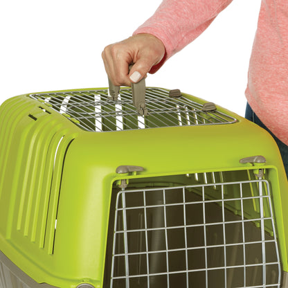24 Inch Top Door Spree Travel Pet Carrier for Dog/Cat with Steel Door, Green