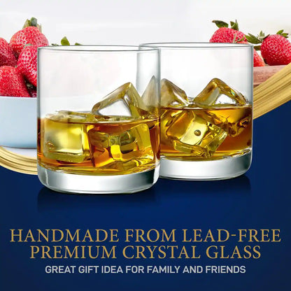 10 Oz. Crystal-Clear Stemless Wine Glasses Set (Set of 2)