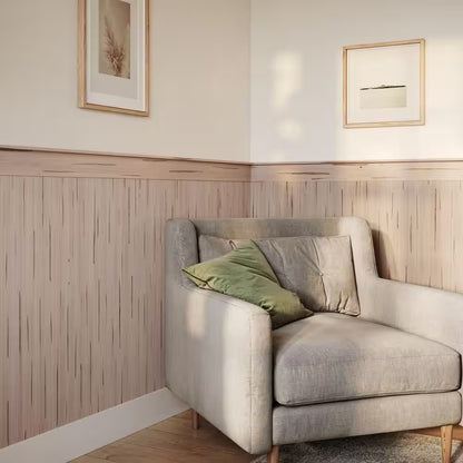 0.375 In. D X 5 In. W X 47.5 In. L Unfinished Ambrosia Maple Wood Accent Wall Panel Moulding