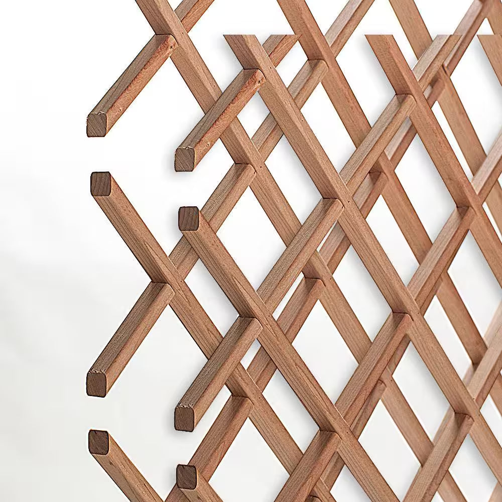 18-Bottle Trimmable Wine Rack Lattice Panel Inserts in Unfinished Solid North American Hard Maple