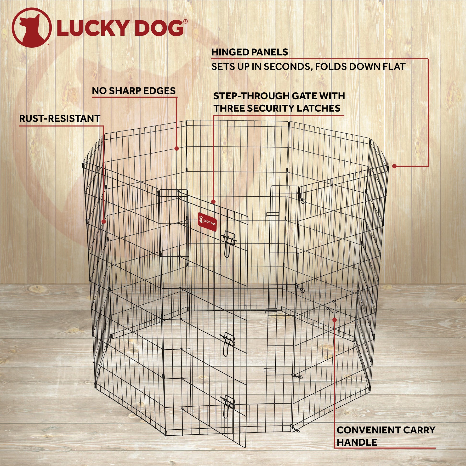 ™ 48" Dog Exercise Pen W/Stakes