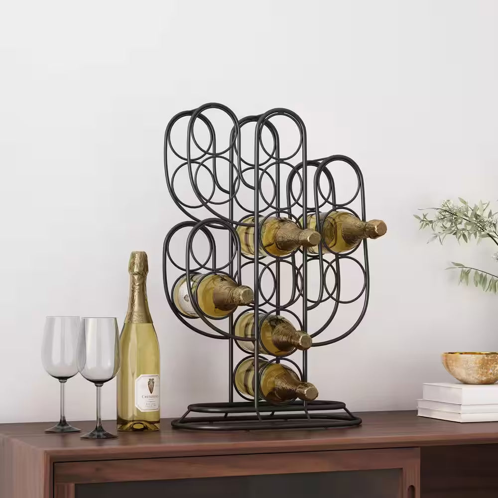 13-Bottle the Unique Cactus Shape Wine Rack
