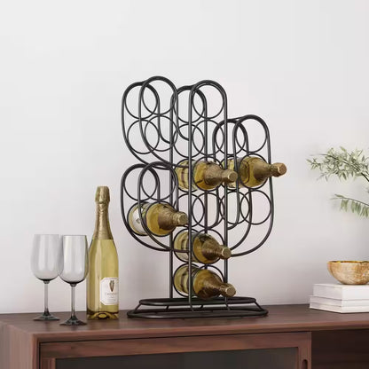 13-Bottle the Unique Cactus Shape Wine Rack