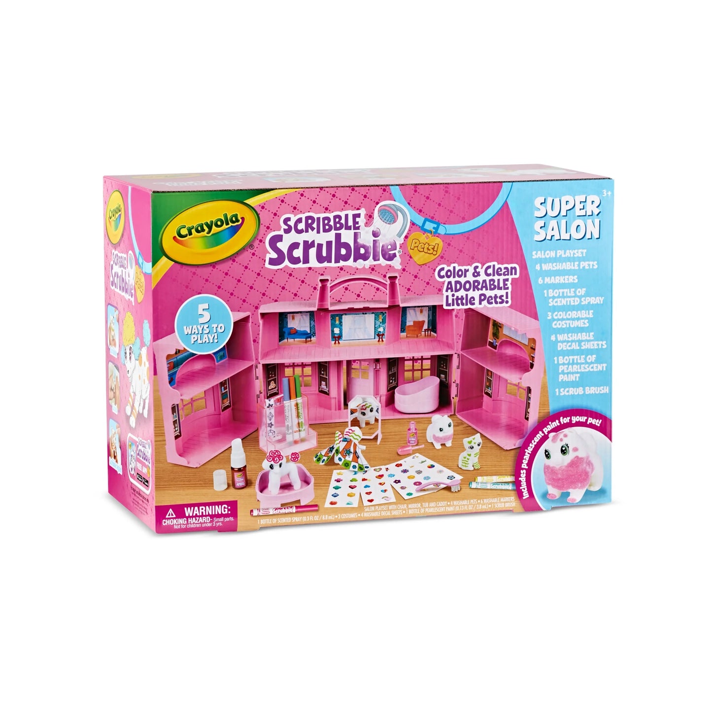 Scribble Scrubbie Pets Super Salon, Creative Toys for Kids, Coloring Gifts for Girls & Boys, Arts and Crafts, Ages 3+