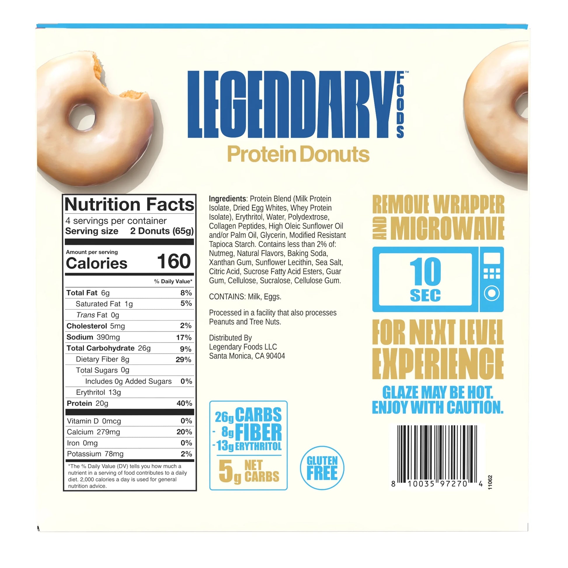 - Protein Donuts Vanilla Glazed 9.2Oz/4Ct