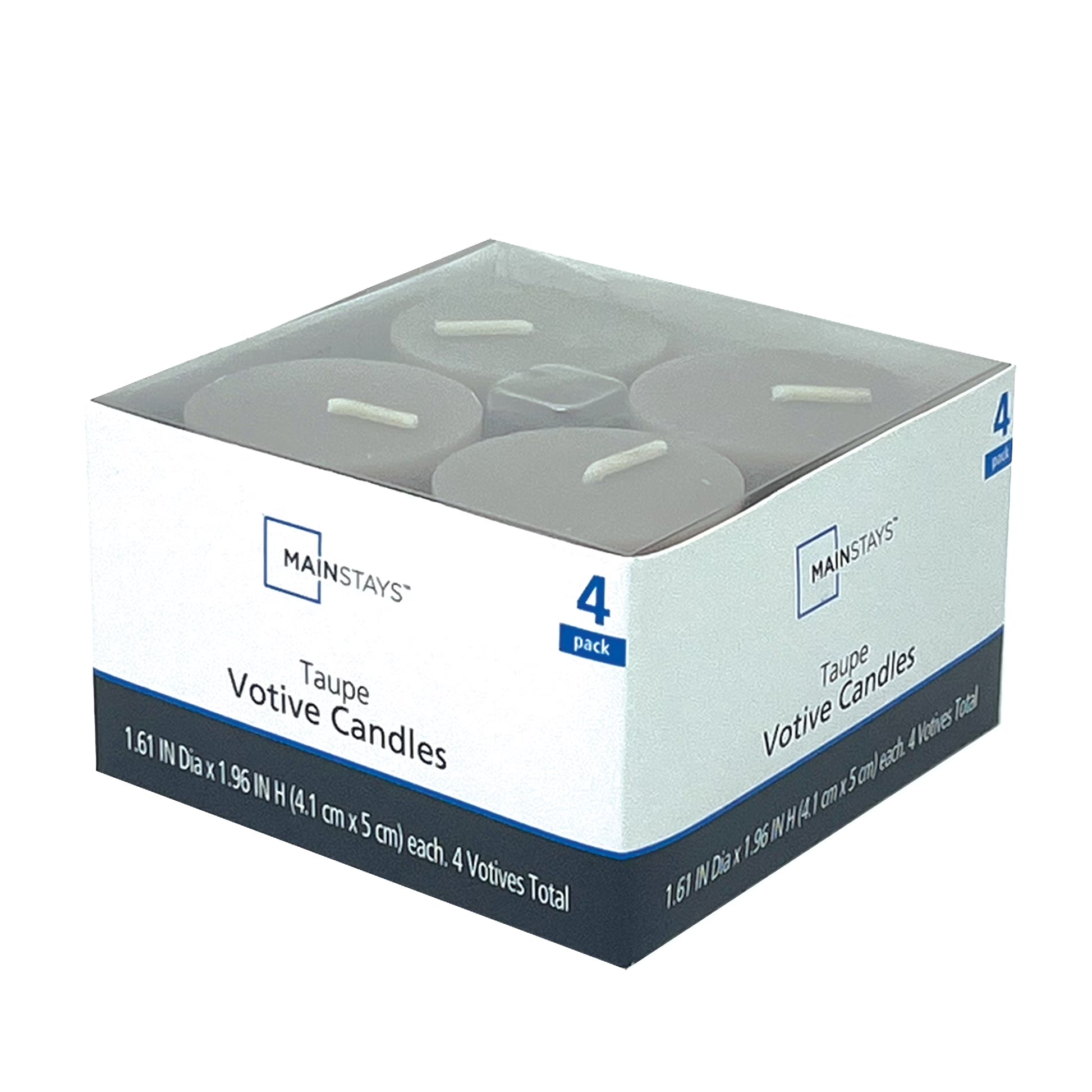 (2 Pack)  Unscented Filled Votive Glass Candles, White, 12-Pack Votive Candles