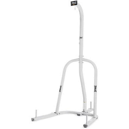Single Station Heavy-Duty Punching Bag Stand, Powder-Coated Steel, 100 Lb Capacity, White