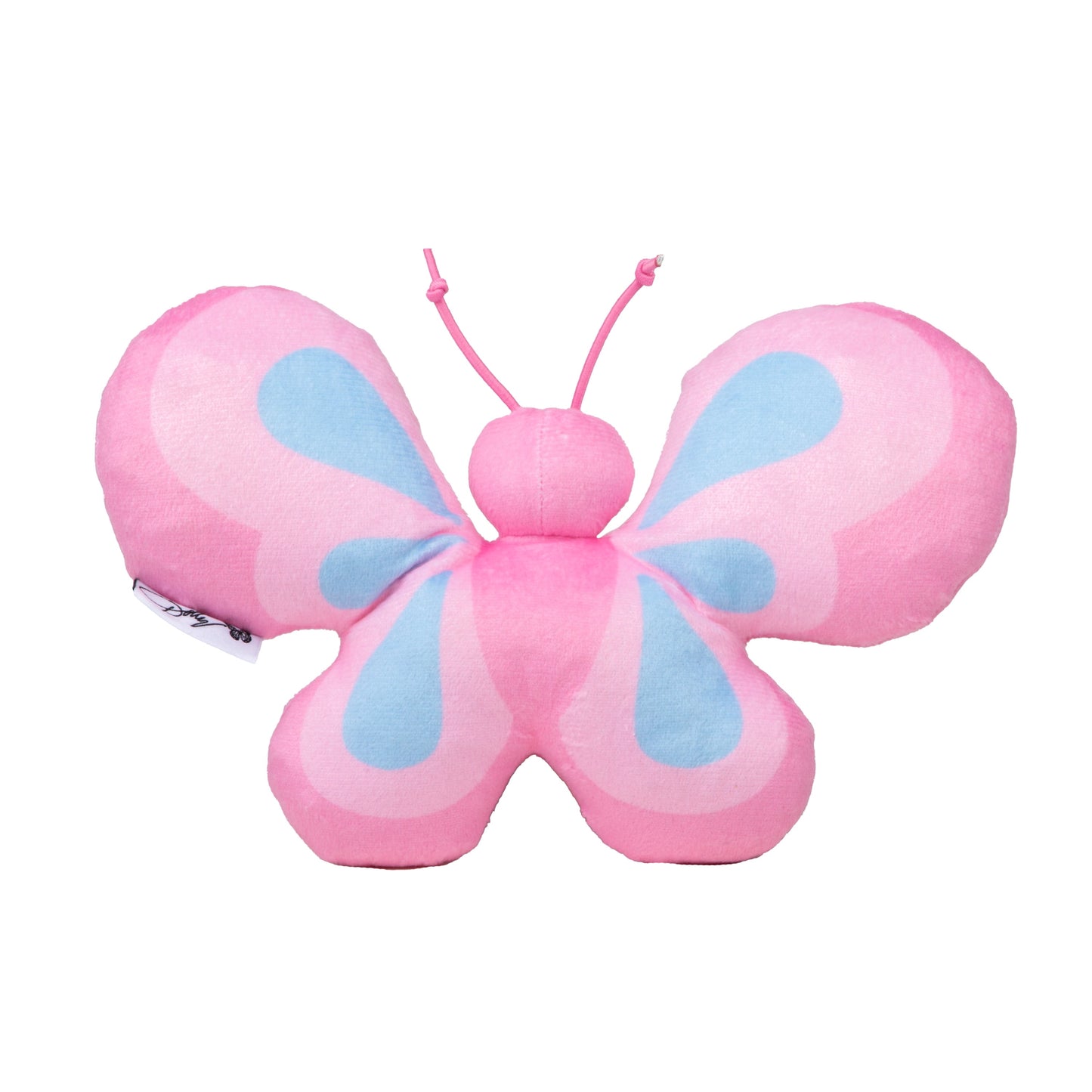 , Dog Toys, Plush Polyester Butterfly Pet Toy, Pink, One Size