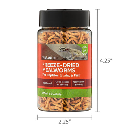 (2 Pack)  Freeze-Dried Mealworms, 1.6 Oz
